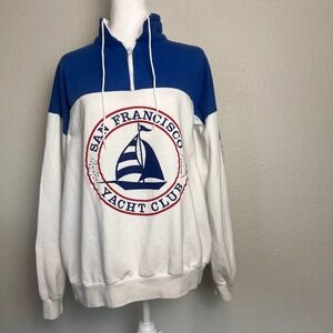 San‎ Francisco Yacht Club Sweatshirt XL Blue White Sailing Pullover